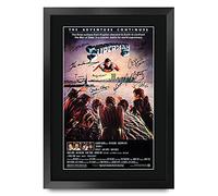 HWC Trading FR A3 Superman Christopher Reeve Cadeaux imprimés affiche photo autographe signée pour les fans de cinéma - A3 Encadré