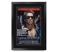 HWC Trading FR A3 Terminator Arnold Schwarzenegger Cadeaux imprimés affiche photo autographe signée pour les fans de cinéma - A3 Encadré