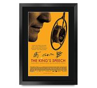 HWC Trading FR A3 The King's Speech Colin Firth Cadeaux imprimés affiche photo autographe signée pour les fans de cinéma - A3 Encadré