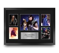 HWC Trading FR A3 The Undertaker Cadeaux Imprimés Photo Autographe Signée pour les Fans de lutte - A3 Encadré