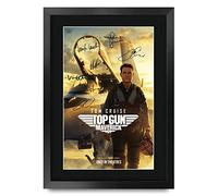HWC Trading FR A3 Top Gun Maverick Tom Cruise Cadeaux imprimés affiche photo autographe signée pour les fans de cinéma - A3 Encadré