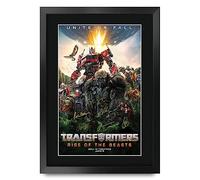 HWC Trading FR A3 Transformers 7 Rise of the Beasts Cadeaux imprimés affiche photo autographe signée pour les fans de cinéma - A3 Encadré