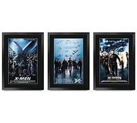 HWC Trading FR A3 X-Men Hugh Jackman Cadeaux Ensemble d’affiches imprimées Photo autographe signée pour les fans de cinéma - A3 Encadré