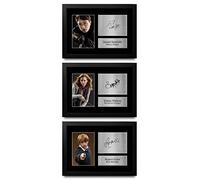 HWC Trading FR A4 All 3 x Collection Daniel Radcliffe Emma Watson Rupert Grint Cadeaux Imprimé Signé Autographe Photo pour les fans de cinéma - A4 Encadré