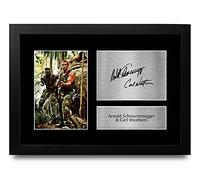 HWC Trading FR A4 Arnold Schwarzenegger & Carl Weathers Predator Cadeaux Imprimé Signé Autographe Photo pour les fans de cinéma - A4 Encadré
