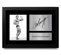 HWC Trading FR A4 Arnold Schwarzenegger Mr Olympia Cadeaux imprimés photo autographe signée pour les fans de musculation - A4 Encadré