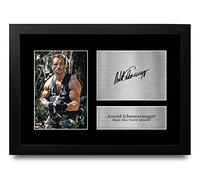 HWC Trading FR A4 Arnold Schwarzenegger Predator Cadeaux Imprimé Signé Autographe Photo pour les fans de cinéma - A4 Encadré