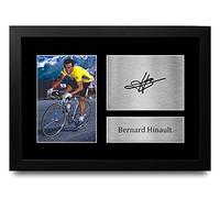 HWC Trading FR A4 Bernard Hinault Cadeaux imprimés photo autographe signée pour les fans de cyclisme - A4 Encadré