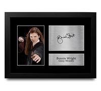 HWC Trading FR A4 Bonnie Wright Harry Potter Ginny Weasley Cadeaux Imprimé Signé Autographe Photo pour les fans de cinéma - A4 Encadré