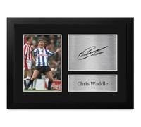 HWC Trading FR A4 Chris Waddle Cadeaux imprimés photo autographe signée pour les fans de football et les supporters - A4 Encadré