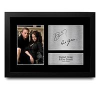 HWC Trading FR A4 Daniel Craig & Eva Green James Bond Casino Royal Cadeaux Imprimé Signé Autographe Photo pour les fans de cinéma - A4 Encadré