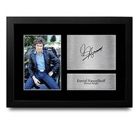 HWC Trading FR A4 David Hasselhoff Knight Rider Cadeaux Imprimé Signé Autographe Photo pour les fans d’émissions de télévision - A4 Encadré