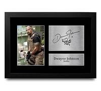 HWC Trading FR A4 Dwayne Johnson Fast & Furious Hobbs Cadeaux Imprimé Signé Autographe Photo pour les fans de cinéma - A4 Encadré