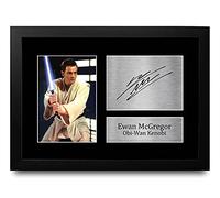 HWC Trading FR A4 Ewan McGregor Star Wars Obi-Wan Kenobi Cadeaux Imprimé Signé Autographe Photo pour les fans de cinéma - A4 Encadré