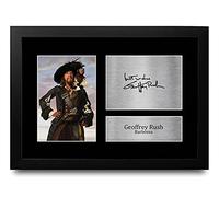 HWC Trading FR A4 Geoffrey Rush Pirates of the Caribbean Cadeaux Imprimé Signé Autographe Photo pour les fans de cinéma - A4 Encadré