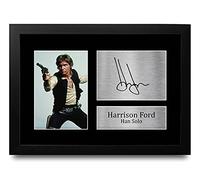 HWC Trading FR A4 Harrison Ford Star Wars Cadeaux Imprimé Signé Autographe Photo pour les fans de cinéma - A4 Encadré