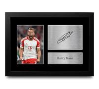 HWC Trading FR A4 Harry Kane Cadeaux imprimés photo autographe signée pour les fans de football et les supporters - A4 Encadré
