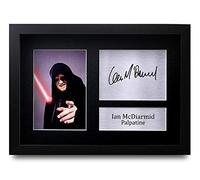 HWC Trading FR A4 Ian McDiarmid Star Wars Palpatine Cadeaux Imprimé Signé Autographe Photo pour les fans de cinéma - A4 Encadré