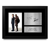 HWC Trading FR A4 Jackie Chan Chris Tucker Rush Hour Cadeaux Imprimé Signé Autographe Photo pour les fans de cinéma - A4 Encadré
