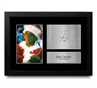 HWC Trading FR A4 Jim Carrey The Grinch Cadeaux Imprimé Signé Autographe Photo pour les fans de cinéma - A4 Encadré