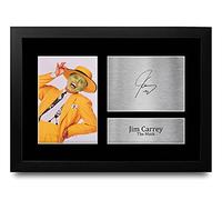 HWC Trading FR A4 Jim Carrey The Mask Cadeaux Imprimé Signé Autographe Photo pour les fans de cinéma - A4 Encadré
