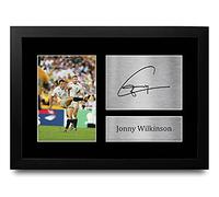 HWC Trading FR A4 Jonny Wilkinson England Cadeaux Imprimés Photo autographe signée pour les fans de rugby à XV - A4 Encadré