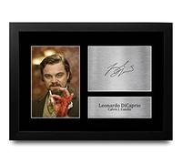 HWC Trading FR A4 Leonardo DiCaprio Django Unchained Cadeaux Imprimé Signé Autographe Photo pour les fans de cinéma - A4 Encadré