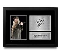 HWC Trading FR A4 Michael Gambon Harry Potter Albus Dumbledore Cadeaux Imprimé Signé Autographe Photo pour les fans de cinéma - A4 Encadré