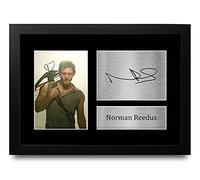 HWC Trading FR A4 Norman Reedus Walking Dead Daryl Dixon Cadeaux Imprimé Signé Autographe Photo pour les fans d’émissions de télévision - A4 Encadré