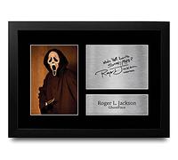 HWC Trading FR A4 Roger L Jackson Scream Ghost Face Cadeaux Imprimé Signé Autographe Photo pour les fans de cinéma - A4 Encadré