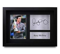 HWC Trading FR A4 Rory McIlroy Cadeaux imprimés photo autographe signée pour les fans de golf - A4 Encadré