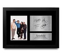 HWC Trading FR A4 Seinfeld Jerry, Jason Alexander Michael Richards Julia Louis-Dreyfus Cadeaux Imprimé Signé Autographe Photo pour les fans d’émissions de télévision - A4 Encadré