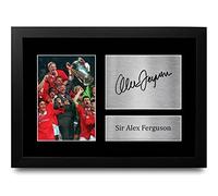 HWC Trading FR A4 Sir Alex Ferguson Cadeaux imprimés photo autographe signée pour les fans de football et les supporters - A4 Encadré