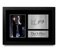 HWC Trading FR A4 The X-Files Gillian Anderson Cadeaux Imprimé Signé Autographe Photo pour les fans de télévision - A4 Encadré