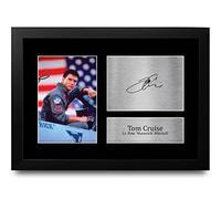 HWC Trading FR A4 Tom Cruise Top Gun Maverick Cadeaux Imprimé Signé Autographe Photo pour les fans de cinéma - A4 Encadré