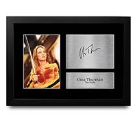 HWC Trading FR A4 Uma Thurman Kill Bill The Bride Cadeaux Imprimé Signé Autographe Photo pour les fans de cinéma - A4 Encadré