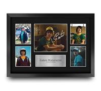 HWC Trading Gaten Matarazzo Strange Hawkins Thing Dustin Henderson Cadeaux Imprimé Signé Autographe Photo pour les fans d’émissions de télévision - A3 Encadré