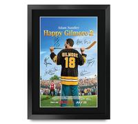 HWC Trading Happy Gilmore 2 (2025) Adam Sandler Cadeaux imprimés affiche photo autographe signée pour les fans de cinéma - A3 Encadré