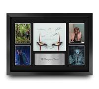 HWC Trading IT Chapter 2 Cadeaux imprimés autographes signés, Montage d'affichage de présentation pour les fans de cinéma - A3 Encadré
