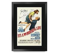 HWC Trading It's a Wonderful Life Cadeaux imprimés affiche photo autographe signée pour les fans de cinéma - A3 Encadré