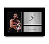 HWC Trading Jalen Brunson New York Knicks Cadeaux imprimés photo autographe signée pour les fans de basket-ball - A4
