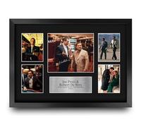 HWC Trading Joe Pesci & Robert De Niro Casino Cadeaux Imprimés Autographe Affichage d’autographes pour les fans de cinéma - A3 Encadré