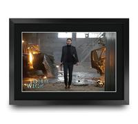 HWC Trading John Wick Scene 1 Cadeaux Imprimé Signé Autographe Photo pour les fans de cinéma - A3 Encadré