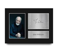 HWC Trading John Williams Cadeaux imprimés, photo dédicacée pour les fans de compositeurs de films et de bandes originales - A4