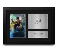 HWC Trading Justice Smith Dungeons & Dragons Simon Cadeaux Imprimé Signé Autographe Photo pour les fans de cinéma - A4 Encadré