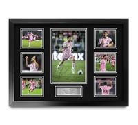 HWC Trading Lionel Messi Inter Miami Affichage de photos autographes signés de souvenirs imprimés pour les fans de football et les supporters - A2 Encadré