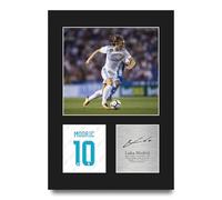 HWC Trading Luka Modric Real Madrid Cadeaux imprimés photo autographe signée pour les fans de football et les supporters - A4 Portrait