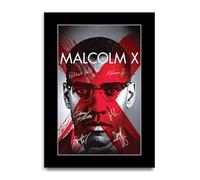 HWC Trading Malcolm X Cadeaux imprimés affiche photo autographe signée pour les fans de cinéma (ID-003430) - A4 Impression Uniquement