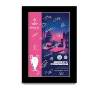 HWC Trading Manchester City Champions League 2023 Winners Programme Affiche autographe signée de souvenirs imprimés pour les fans de football et les supporters (ID-003437) - A4 Impression Uniquement