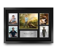 HWC Trading Michael C. Hall Dexter Cadeaux Imprimé Signé Autographe Présentation Photo Montage Affichage pour les fans d’émissions de télévision - A3 Encadré